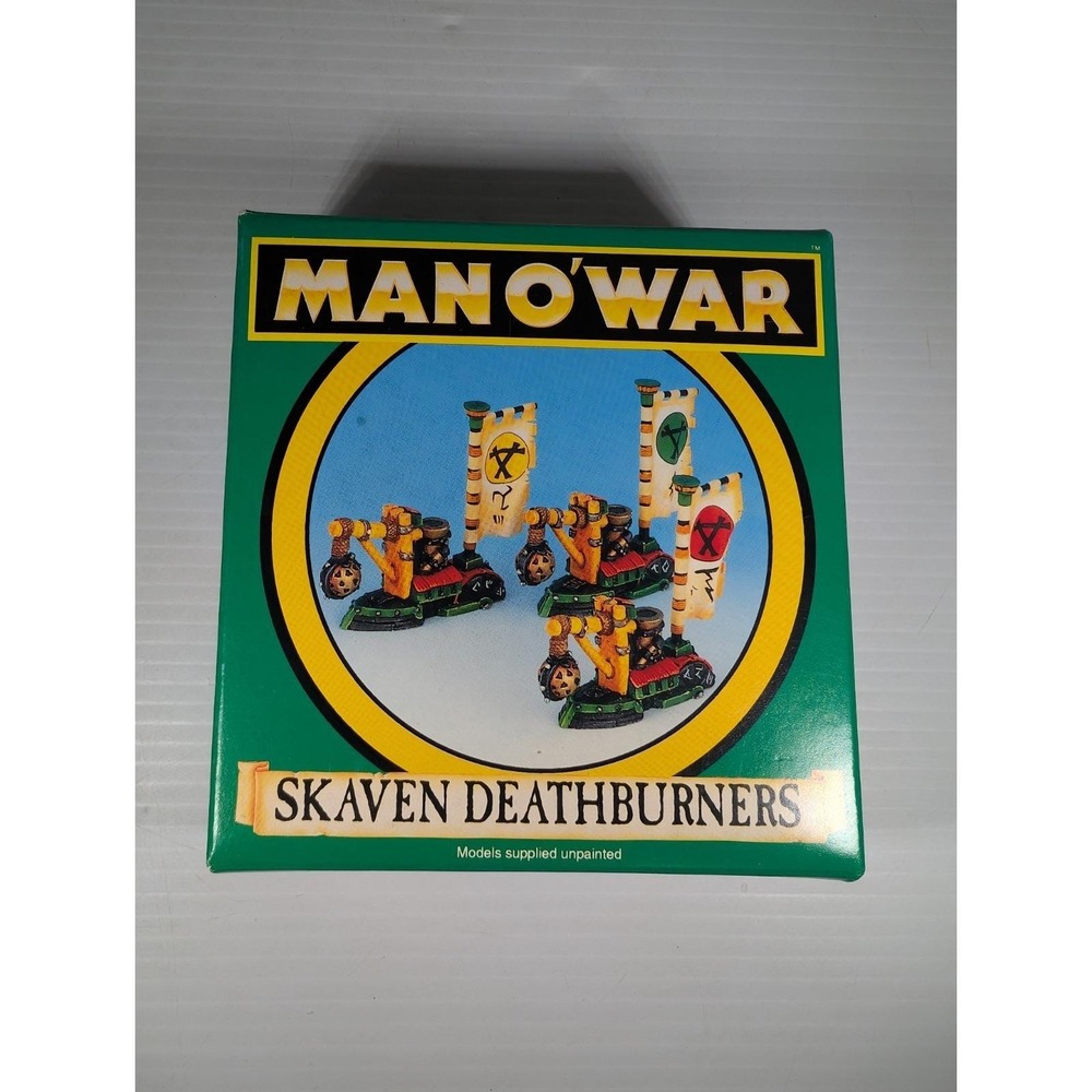 Games Workshop Man O' War Skaven Deathburners GW Miniatures Metal Rare HTF 1993 - Picture 6 of 6